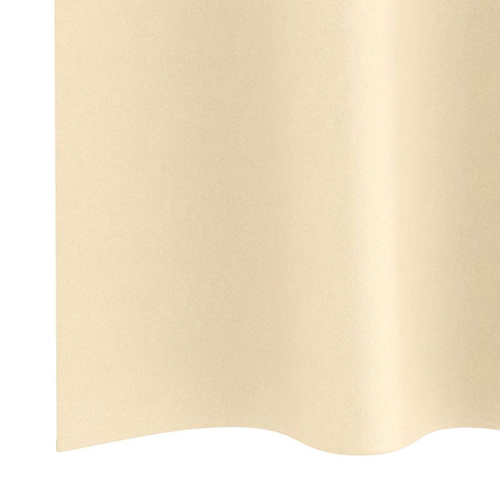 Verdunkelungs-Vorhänge mit Ringen 2 pcs Beige 225 x 140 cm