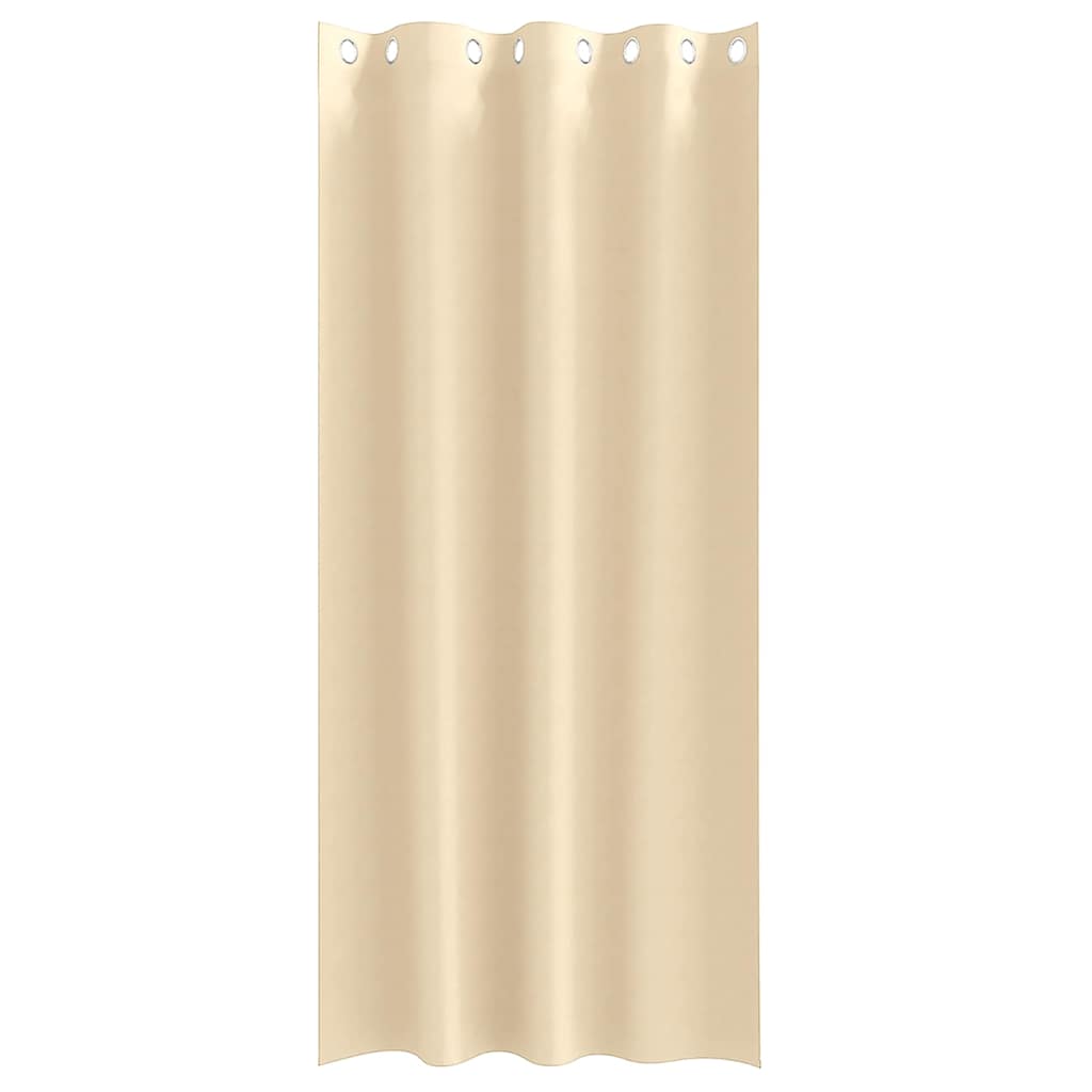Verdunkelungs-Vorhänge mit Ringen 2 pcs Beige 225 x 140 cm