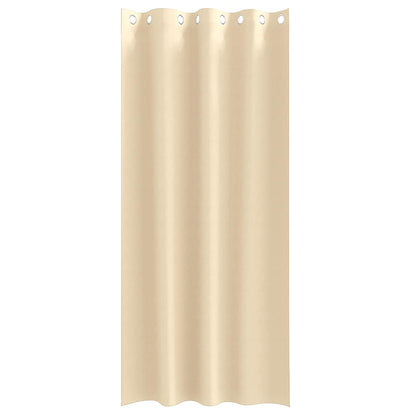 Verdunkelungs-Vorhänge mit Ringen 2 pcs Beige 225 x 140 cm