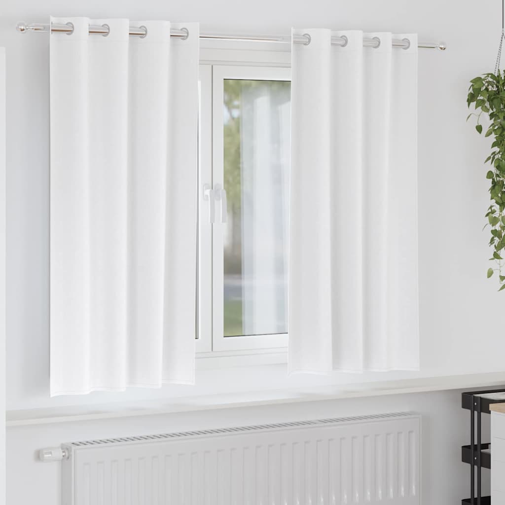 Verdunkelungs-Vorhänge mit Ringen 2 pcs Beige 175 x 140 cm