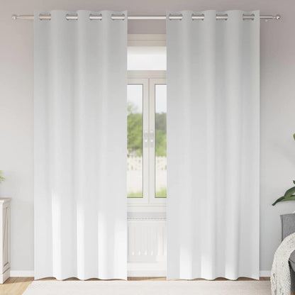 Verdunkelungs-Vorhänge mit Ringen 2 pcs Beige 225 x 140 cm