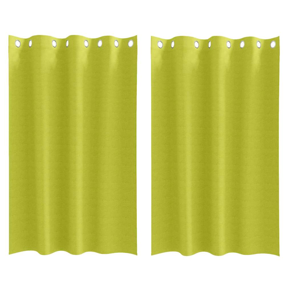 Verdunkelungs-Vorhänge mit Ringen 2 pcs Beige 175 x 140 cm