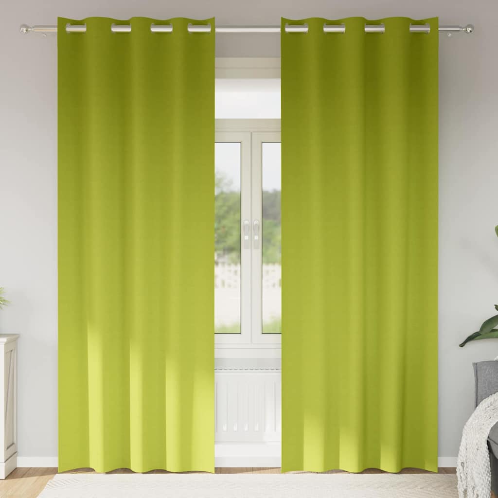 Verdunkelungs-Vorhänge mit Ringen 2 pcs Beige 225 x 140 cm