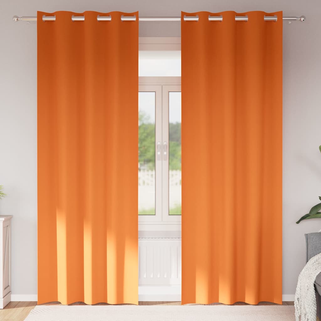 Verdunkelungs-Vorhänge mit Ringen 2 pcs Beige 225 x 140 cm