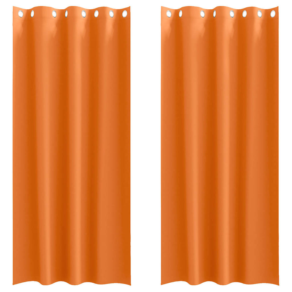 Verdunkelungs-Vorhänge mit Ringen 2 pcs Beige 225 x 140 cm