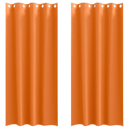Verdunkelungs-Vorhänge mit Ringen 2 pcs Beige 225 x 140 cm