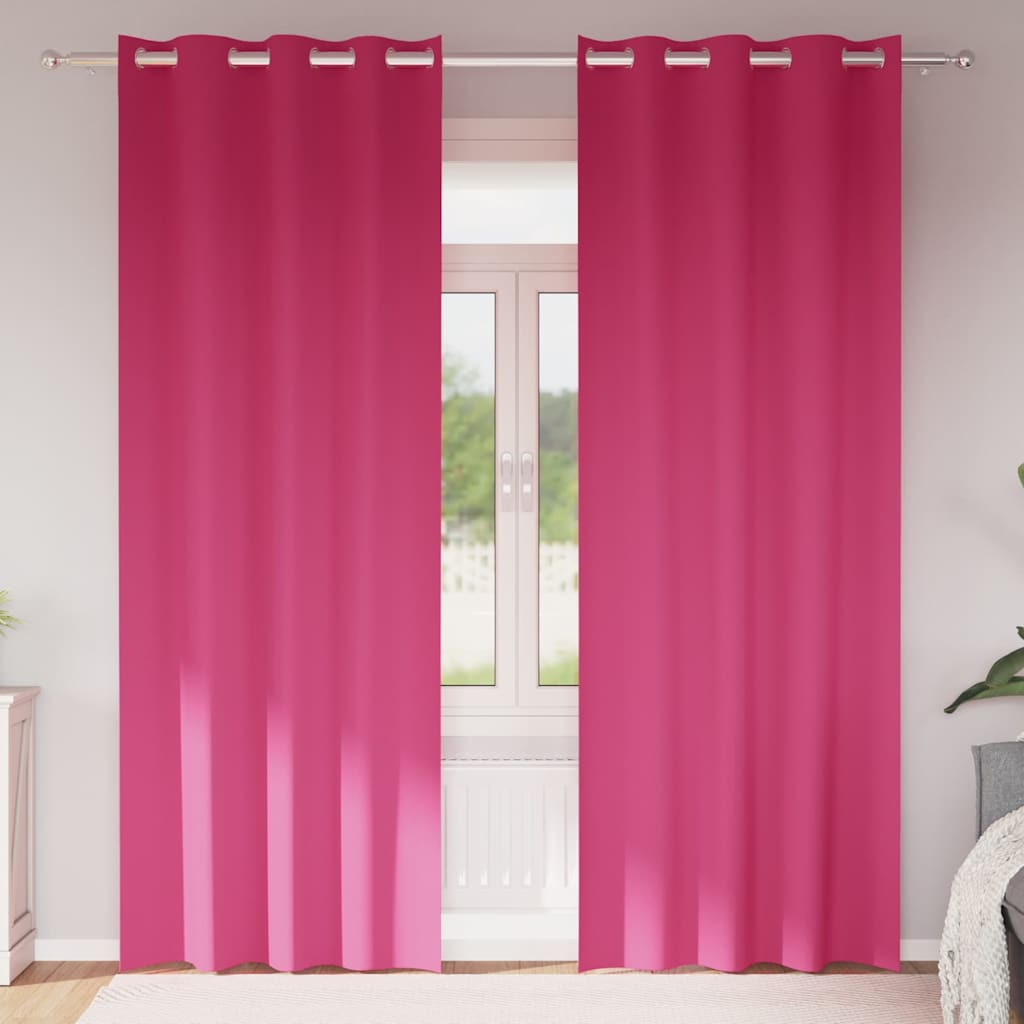 Verdunkelungs-Vorhänge mit Ringen 2 pcs Beige 225 x 140 cm