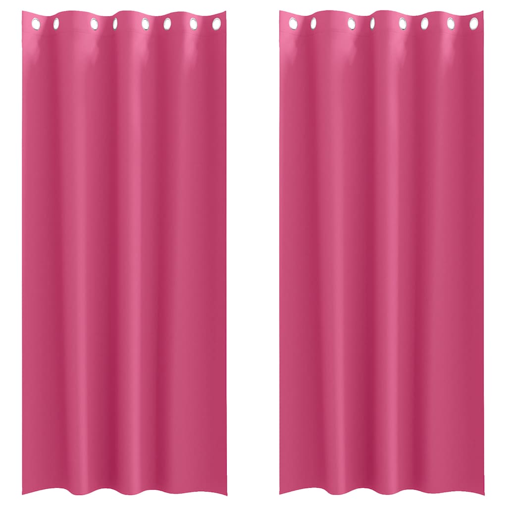 Verdunkelungs-Vorhänge mit Ringen 2 pcs Beige 225 x 140 cm