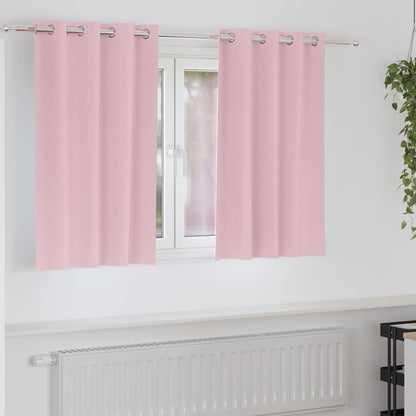 Verdunkelungs-Vorhänge mit Ringen 2 pcs Beige 140 x 140 cm
