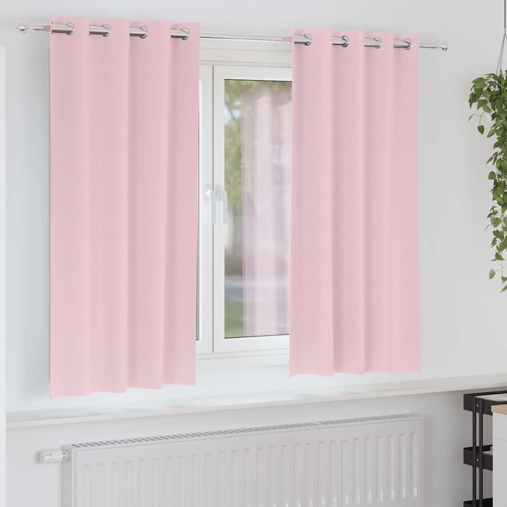 Verdunkelungs-Vorhänge mit Ringen 2 pcs Beige 175 x 140 cm