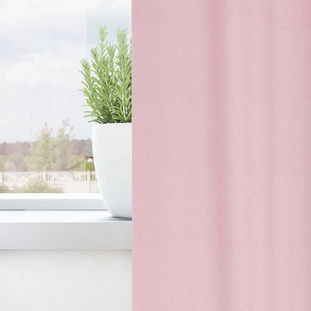 Verdunkelungs-Vorhänge mit Ringen 2 pcs Beige 225 x 140 cm