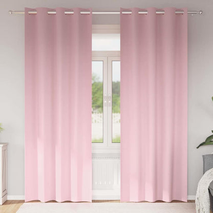 Verdunkelungs-Vorhänge mit Ringen 2 pcs Beige 225 x 140 cm