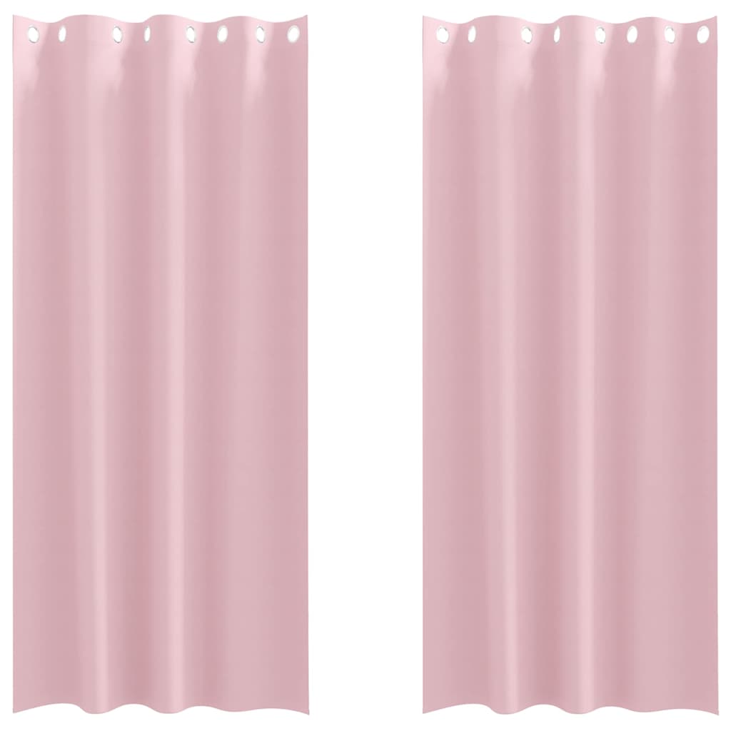 Verdunkelungs-Vorhänge mit Ringen 2 pcs Beige 225 x 140 cm