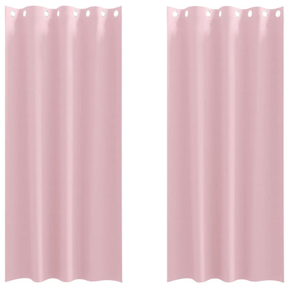 Verdunkelungs-Vorhänge mit Ringen 2 pcs Beige 225 x 140 cm