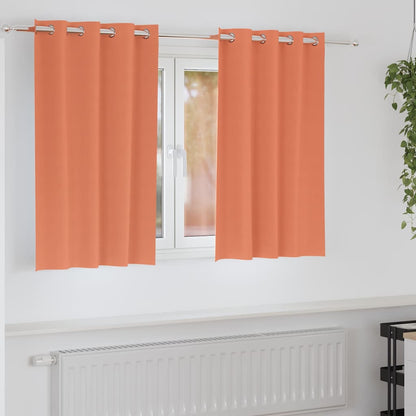Verdunkelungs-Vorhänge mit Ringen 2 pcs Beige 140 x 140 cm