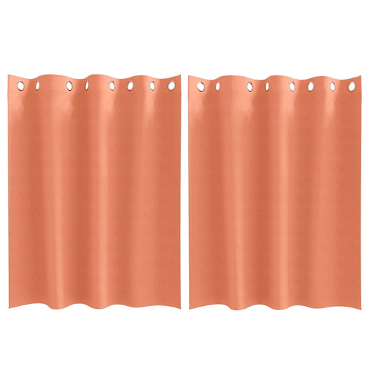 Verdunkelungs-Vorhänge mit Ringen 2 pcs Beige 140 x 140 cm