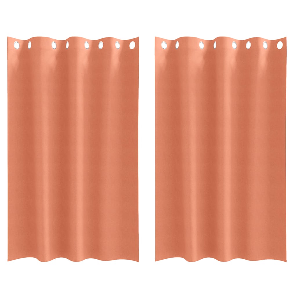 Verdunkelungs-Vorhänge mit Ringen 2 pcs Beige 175 x 140 cm