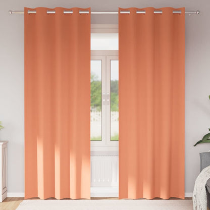 Verdunkelungs-Vorhänge mit Ringen 2 pcs Beige 225 x 140 cm