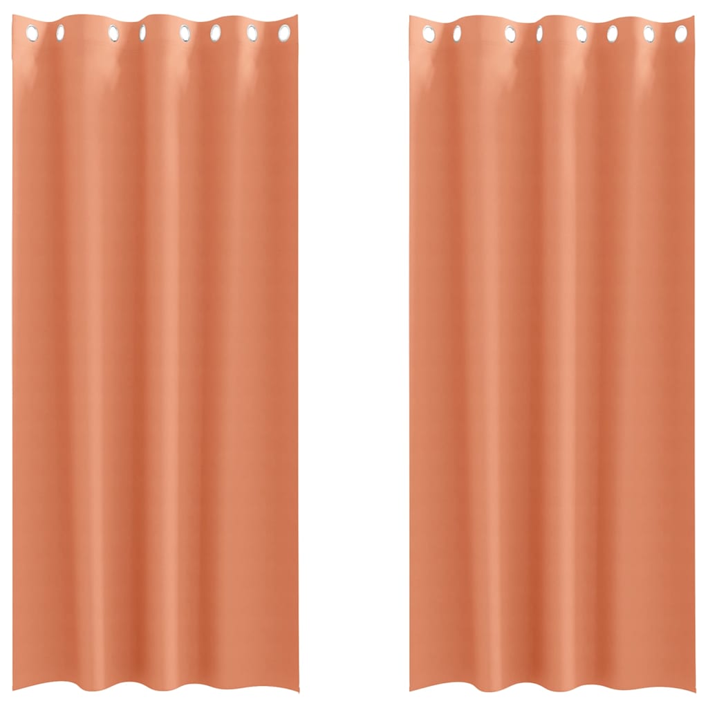 Verdunkelungs-Vorhänge mit Ringen 2 pcs Beige 225 x 140 cm