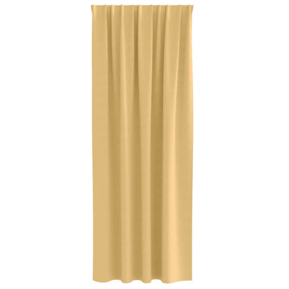Verdunkelungs-Vorhänge mit Kopfband 2 pcs Beige 225 x 140 cm