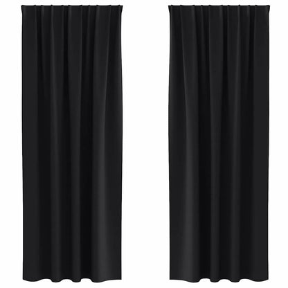 Verdunkelungs-Vorhänge mit Kopfband 2 pcs Beige 225 x 140 cm