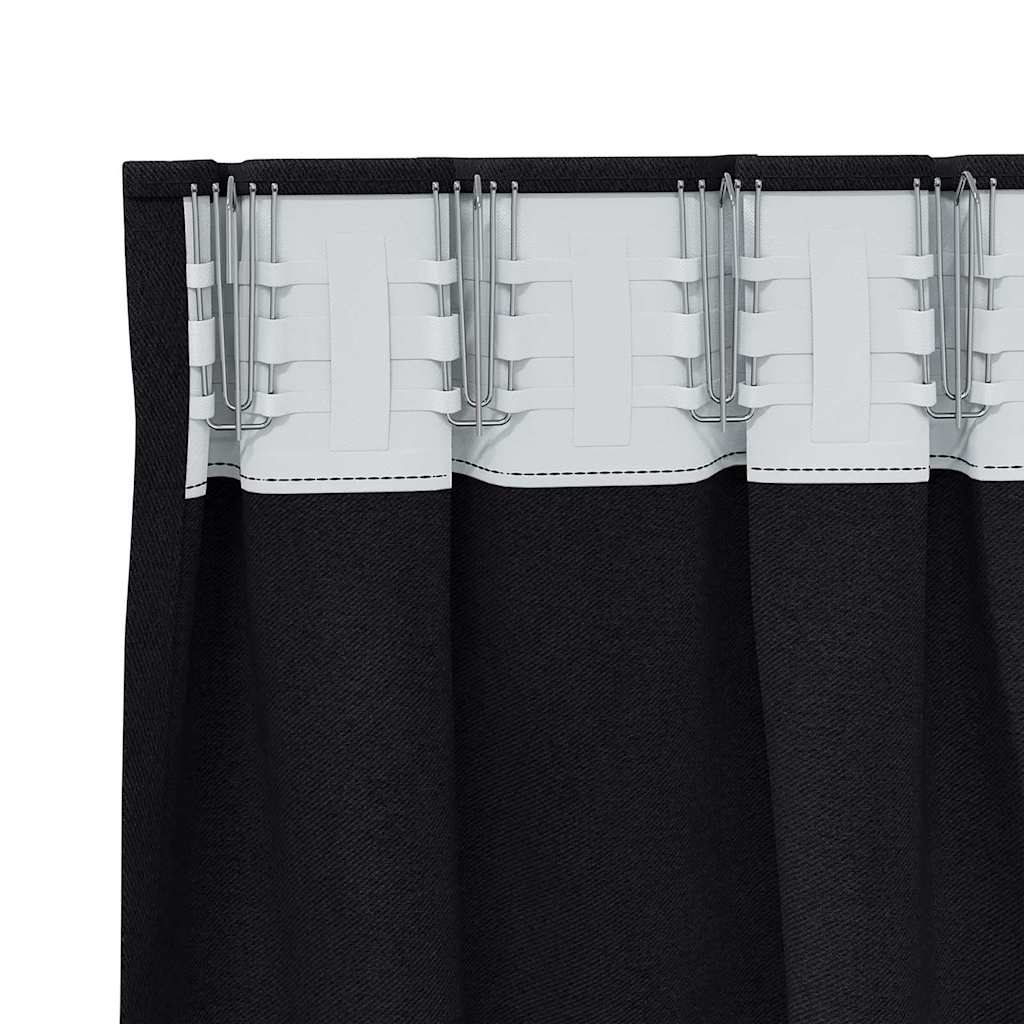 Verdunkelungs-Vorhänge mit Kopfband 2 pcs Beige 260 x 140 cm