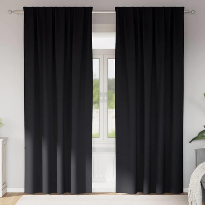 Verdunkelungs-Vorhänge mit Kopfband 2 pcs Beige 260 x 140 cm