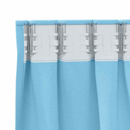 Verdunkelungs-Vorhänge mit Kopfband 2 pcs Beige 225 x 140 cm
