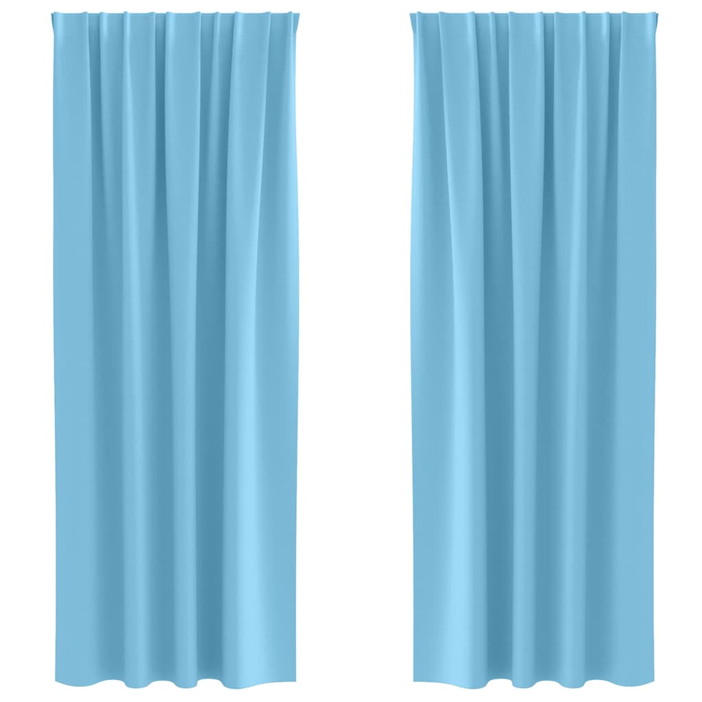 Verdunkelungs-Vorhänge mit Kopfband 2 pcs Beige 225 x 140 cm