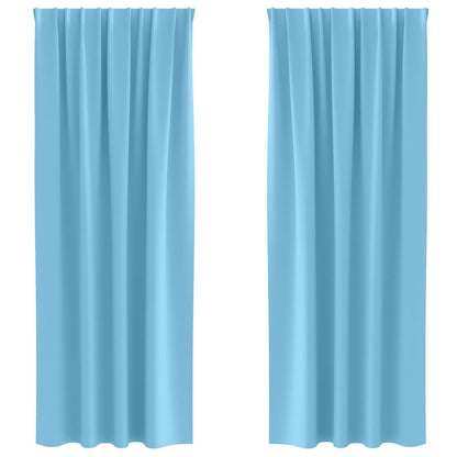 Verdunkelungs-Vorhänge mit Kopfband 2 pcs Beige 225 x 140 cm