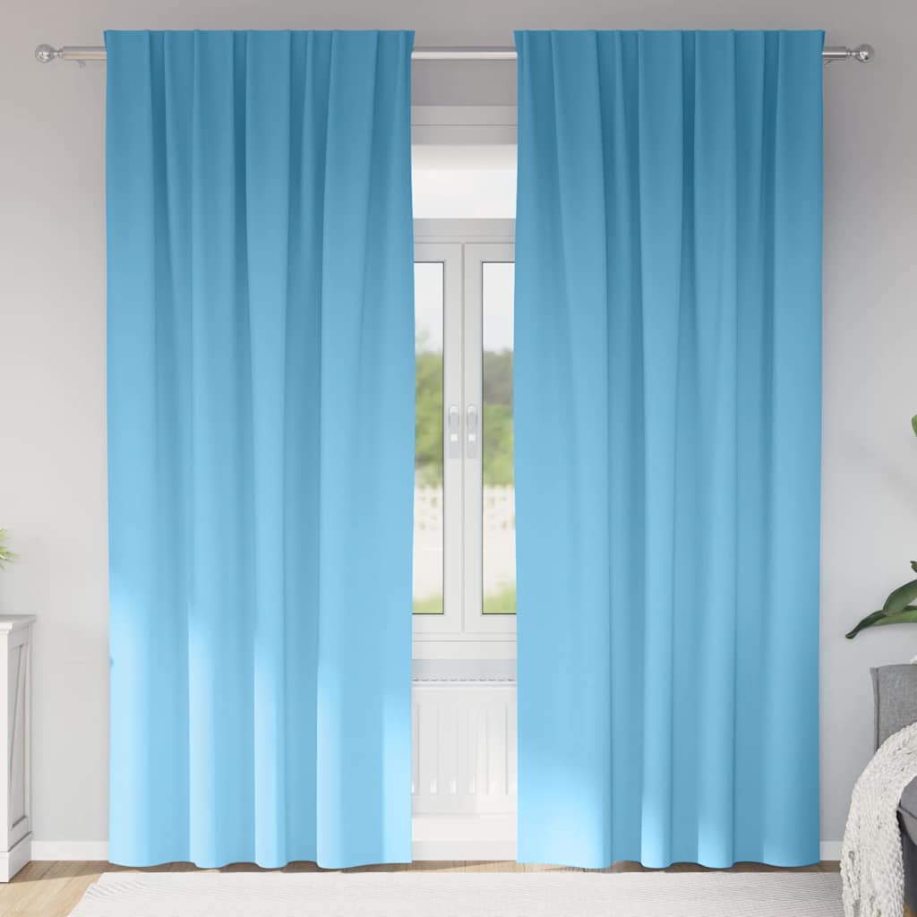 Verdunkelungs-Vorhänge mit Kopfband 2 pcs Beige 260 x 140 cm