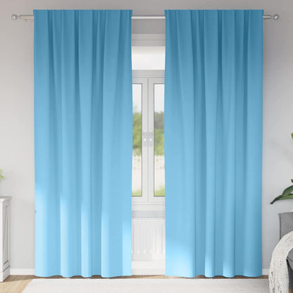Verdunkelungs-Vorhänge mit Kopfband 2 pcs Beige 260 x 140 cm