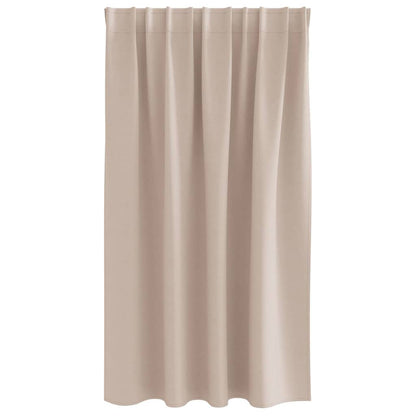 Verdunkelungs-Vorhänge mit Kopfband  2 pcs Beige 140 x 140 cm