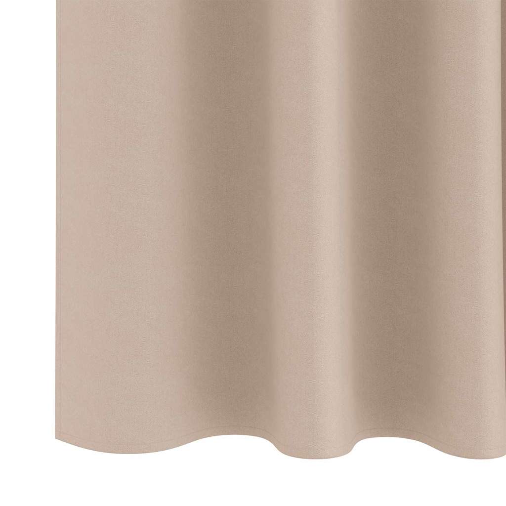 Verdunkelungs-Vorhänge mit Kopfband 2 pcs Beige 245 x 140 cm