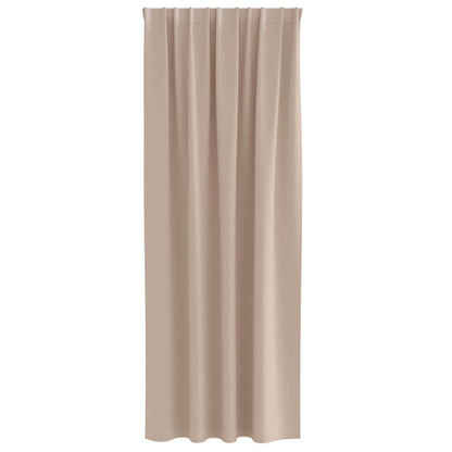 Verdunkelungs-Vorhänge mit Kopfband 2 pcs Beige 245 x 140 cm
