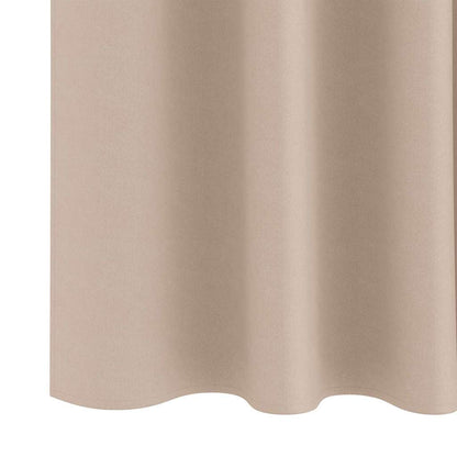 Verdunkelungs-Vorhänge mit Kopfband 2 pcs Beige 260 x 140 cm