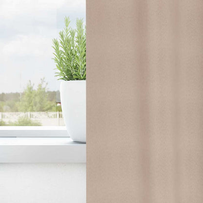 Verdunkelungs-Vorhänge mit Kopfband 2 pcs Beige 260 x 140 cm