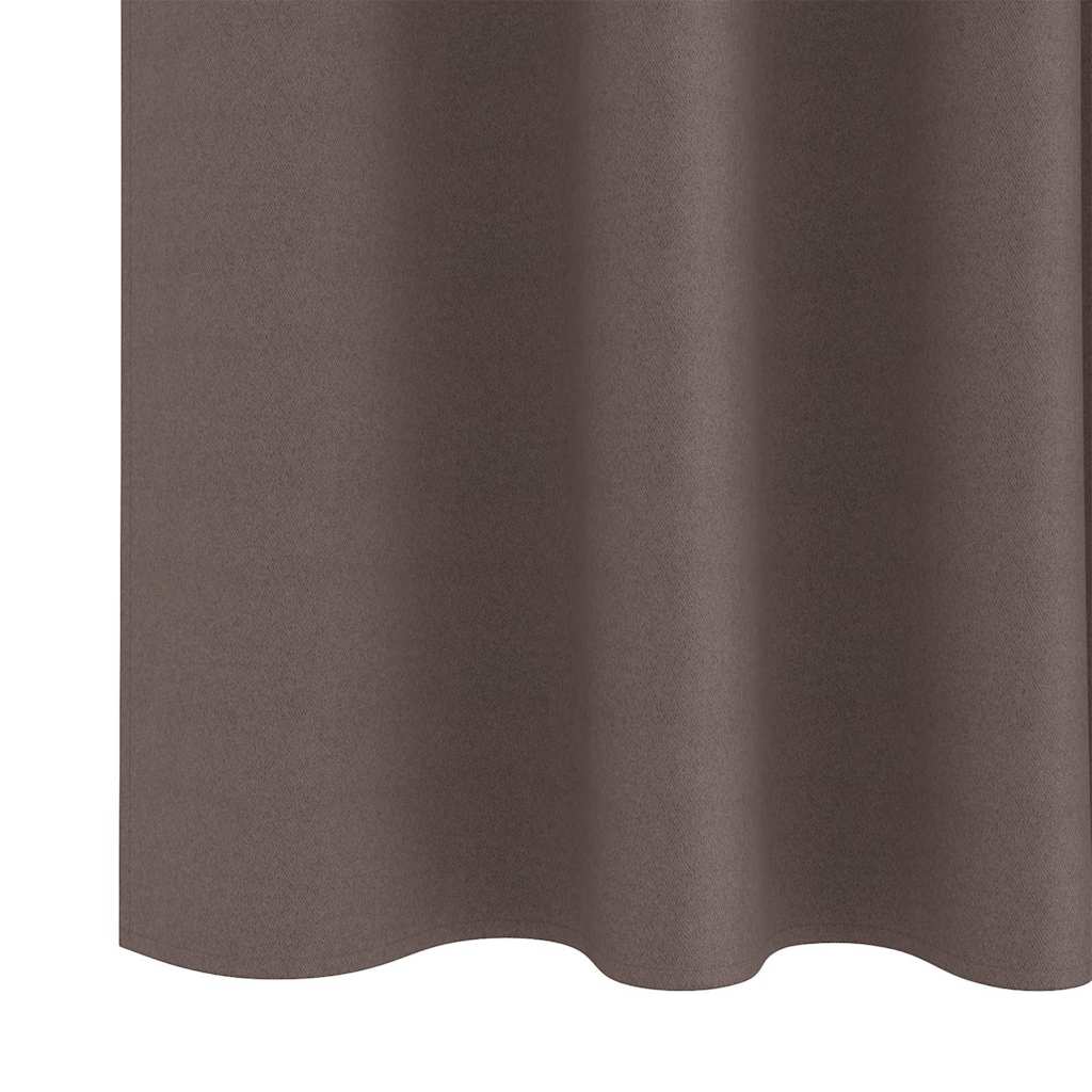 Verdunkelungs-Vorhänge mit Kopfband 2 pcs Beige 245 x 140 cm