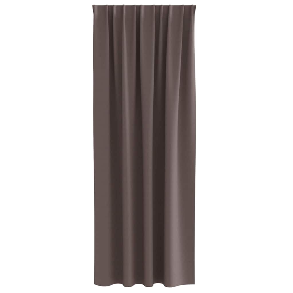 Verdunkelungs-Vorhänge mit Kopfband 2 pcs Beige 260 x 140 cm