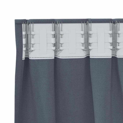 Verdunkelungs-Vorhänge mit Kopfband  2 pcs Beige 140 x 140 cm
