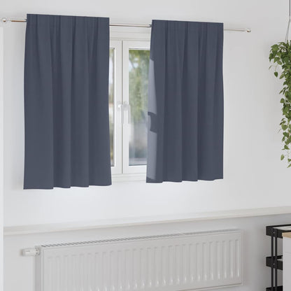 Verdunkelungs-Vorhänge mit Kopfband  2 pcs Beige 140 x 140 cm