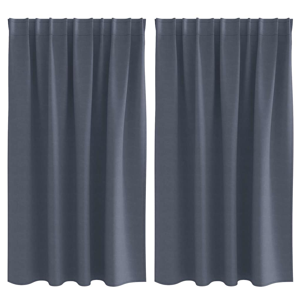 Verdunkelungs-Vorhänge mit Kopfband  2 pcs Beige 140 x 140 cm
