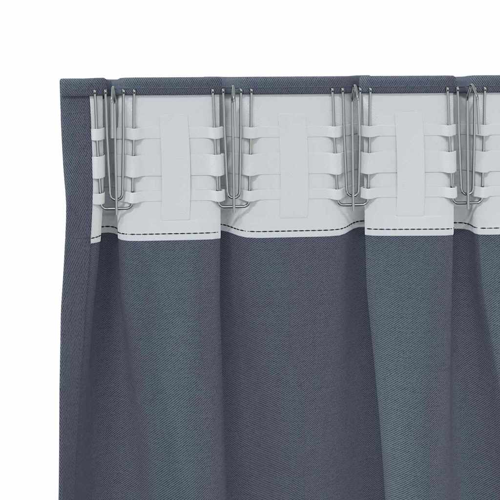Verdunkelungs-Vorhänge mit Kopfband 2 pcs Beige 245 x 140 cm