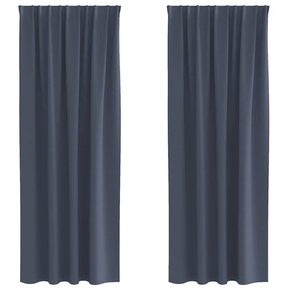 Verdunkelungs-Vorhänge mit Kopfband 2 pcs Beige 260 x 140 cm