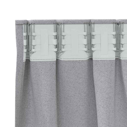 Verdunkelungs-Vorhänge mit Kopfband 2 pcs Beige 245 x 140 cm