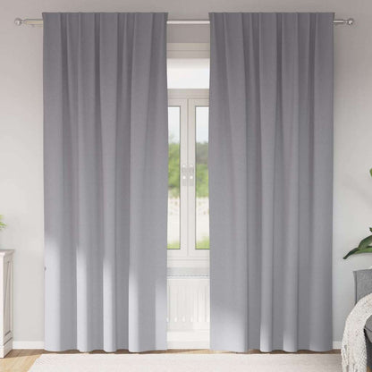 Verdunkelungs-Vorhänge mit Kopfband 2 pcs Beige 245 x 140 cm
