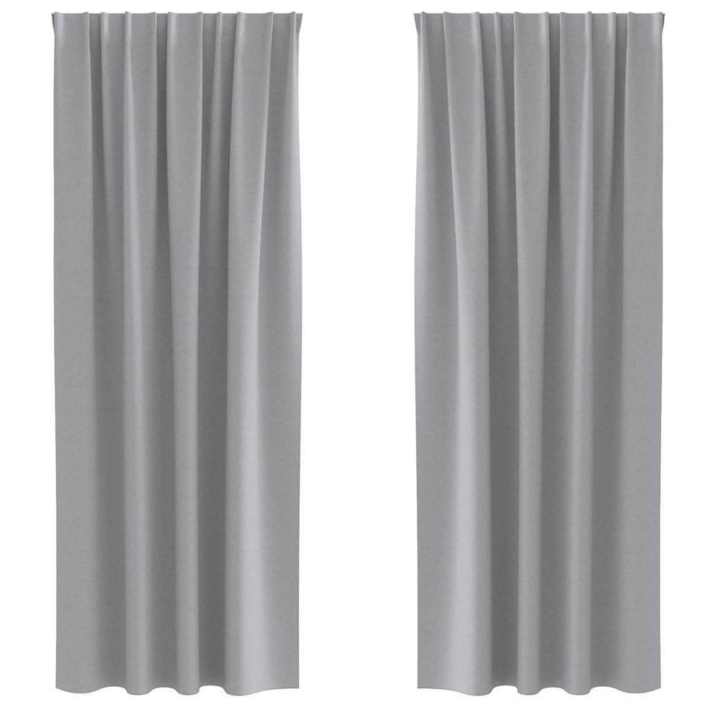 Verdunkelungs-Vorhänge mit Kopfband 2 pcs Beige 245 x 140 cm