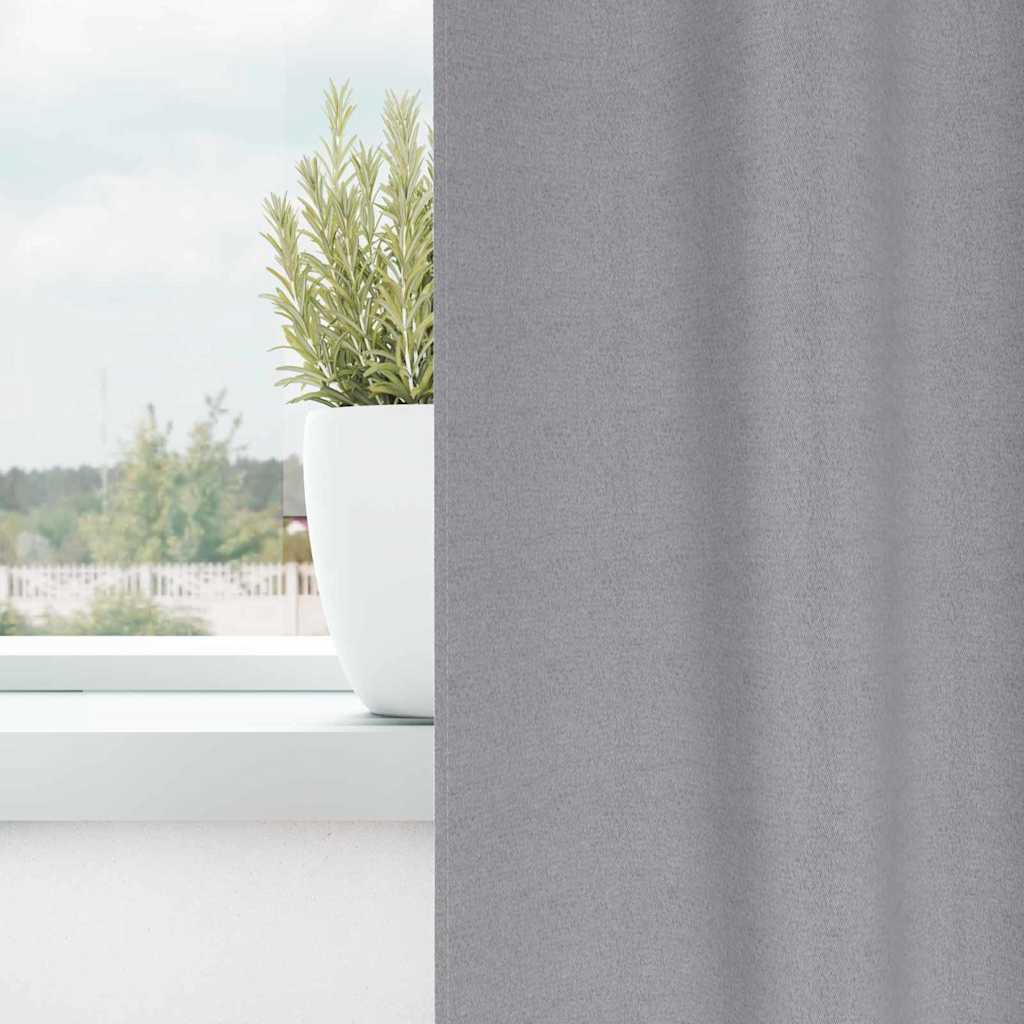 Verdunkelungs-Vorhänge mit Kopfband 2 pcs Beige 260 x 140 cm