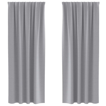 Verdunkelungs-Vorhänge mit Kopfband 2 pcs Beige 260 x 140 cm