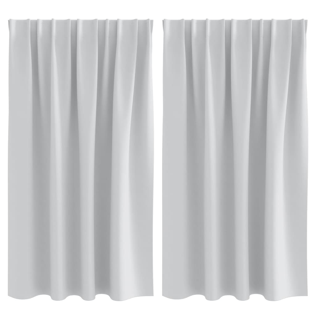 Verdunkelungs-Vorhänge mit Kopfband  2 pcs Beige 140 x 140 cm